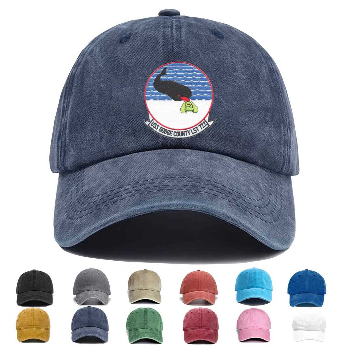 Lst 722 Uss Dodge County Embroidered Hat - Custom Hat