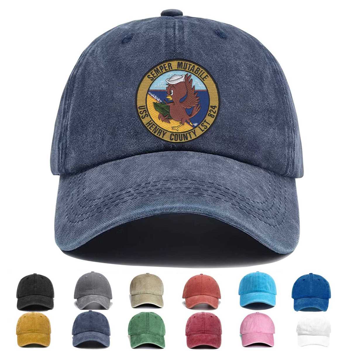 Lst 824 Uss Henry County Landing Ship Tank Embroidered Hat - Custom Hat