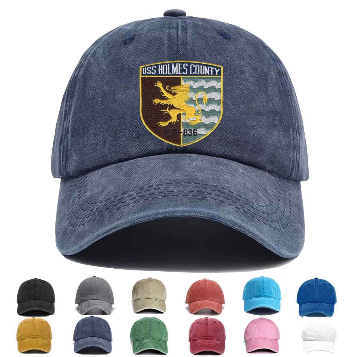 Lst 836 Uss Holmes County Embroidered Hat - Custom Hat