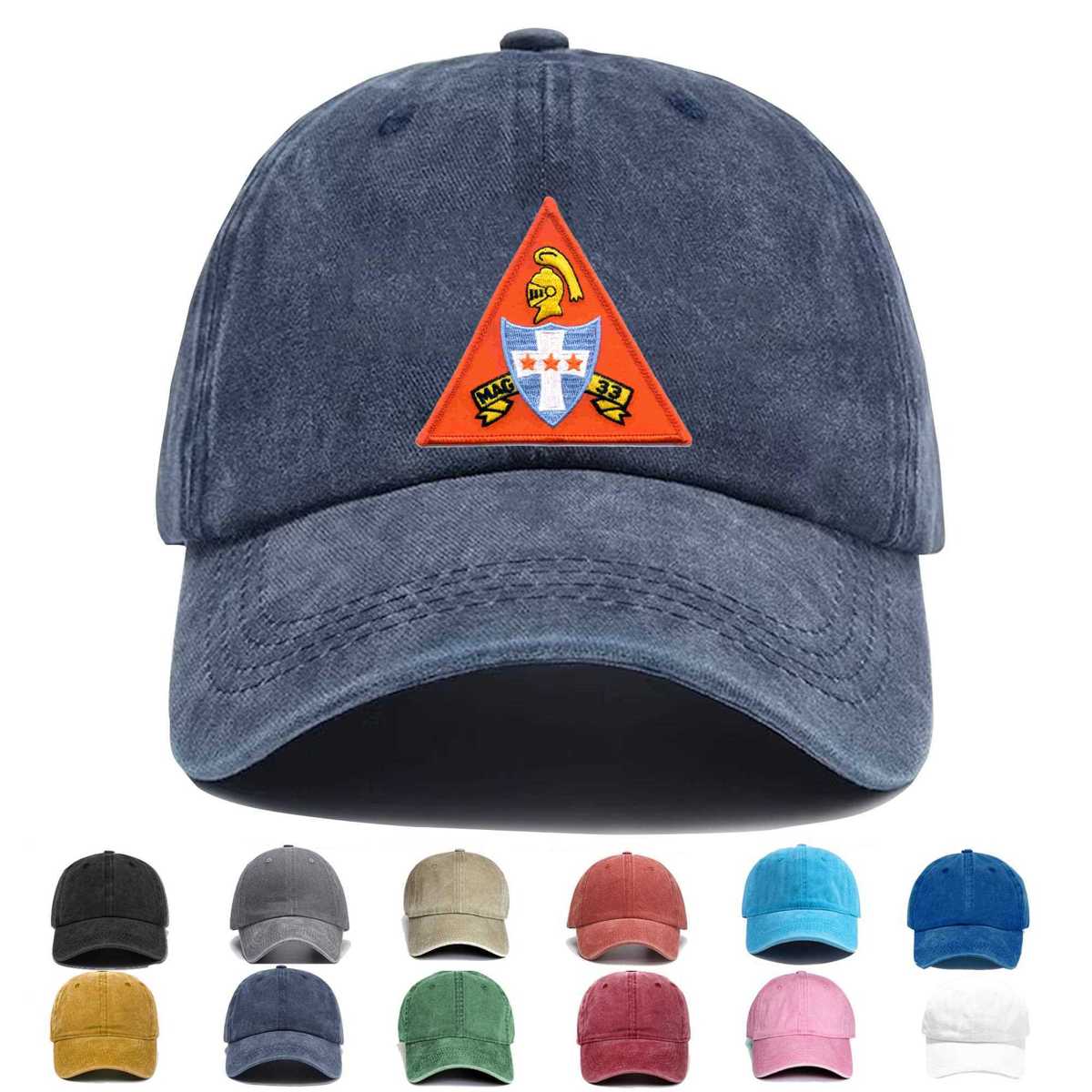 Mag 33 Aircraft Group Knight And Shield Embroidered Hat - Custom Hat