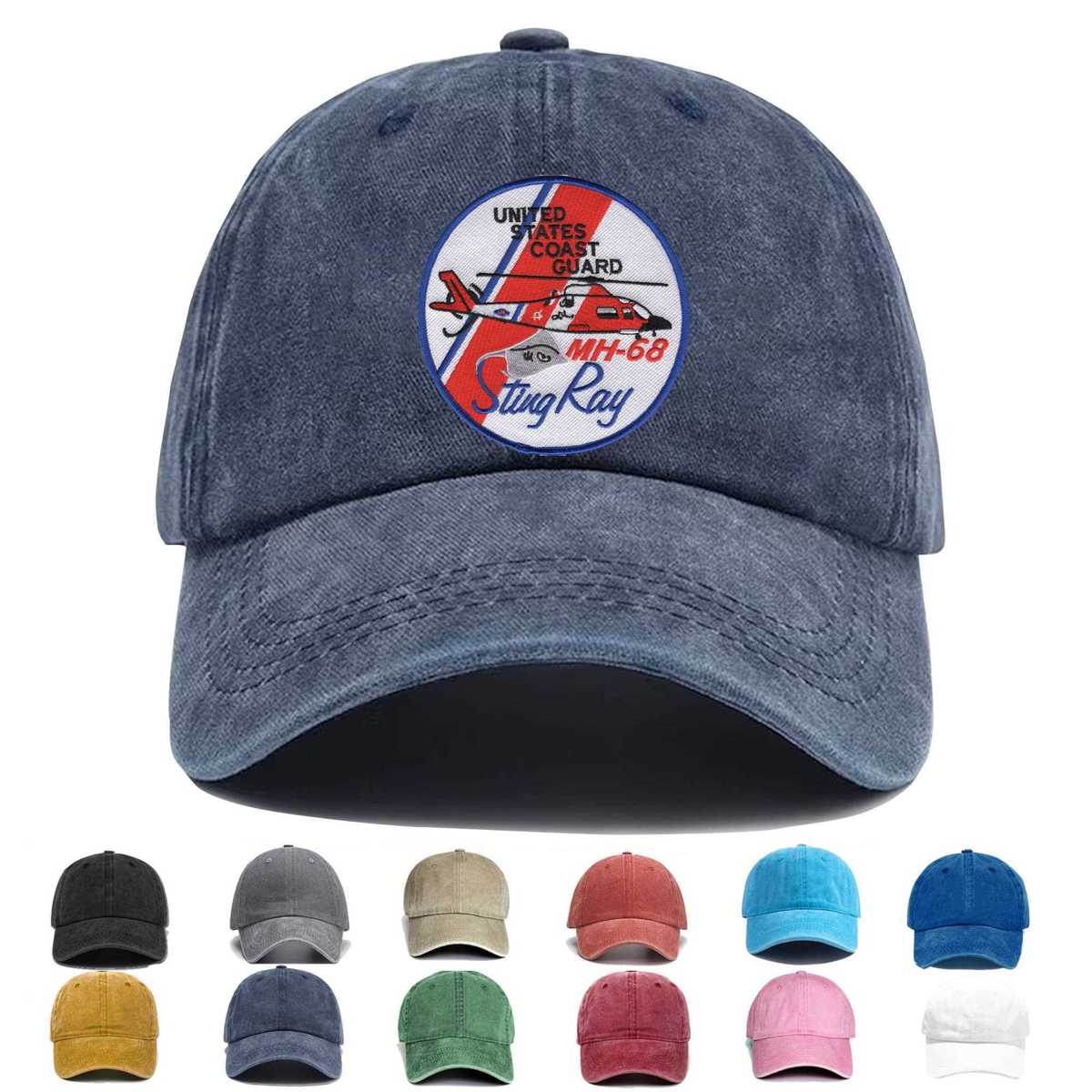 Mh 68 Sting Ray Medium Range Tactical Interdiction Helicopter Embroidered Hat - Custom Hat