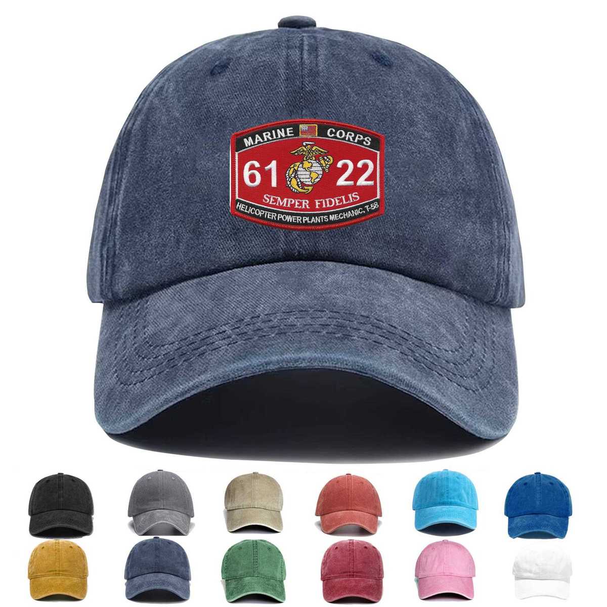 Mos 6122 Helicopter Power Plants Mechanics T 58 Embroidered Hat - Custom Hat