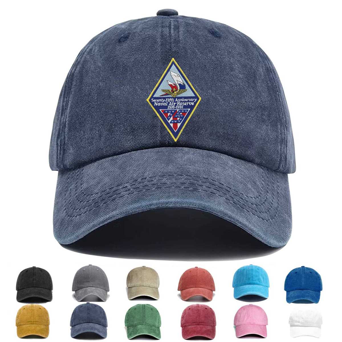 Naval Air Reserve Seventy Fifth Anniversary 1961 1991 Embroidered Hat - Custom Hat