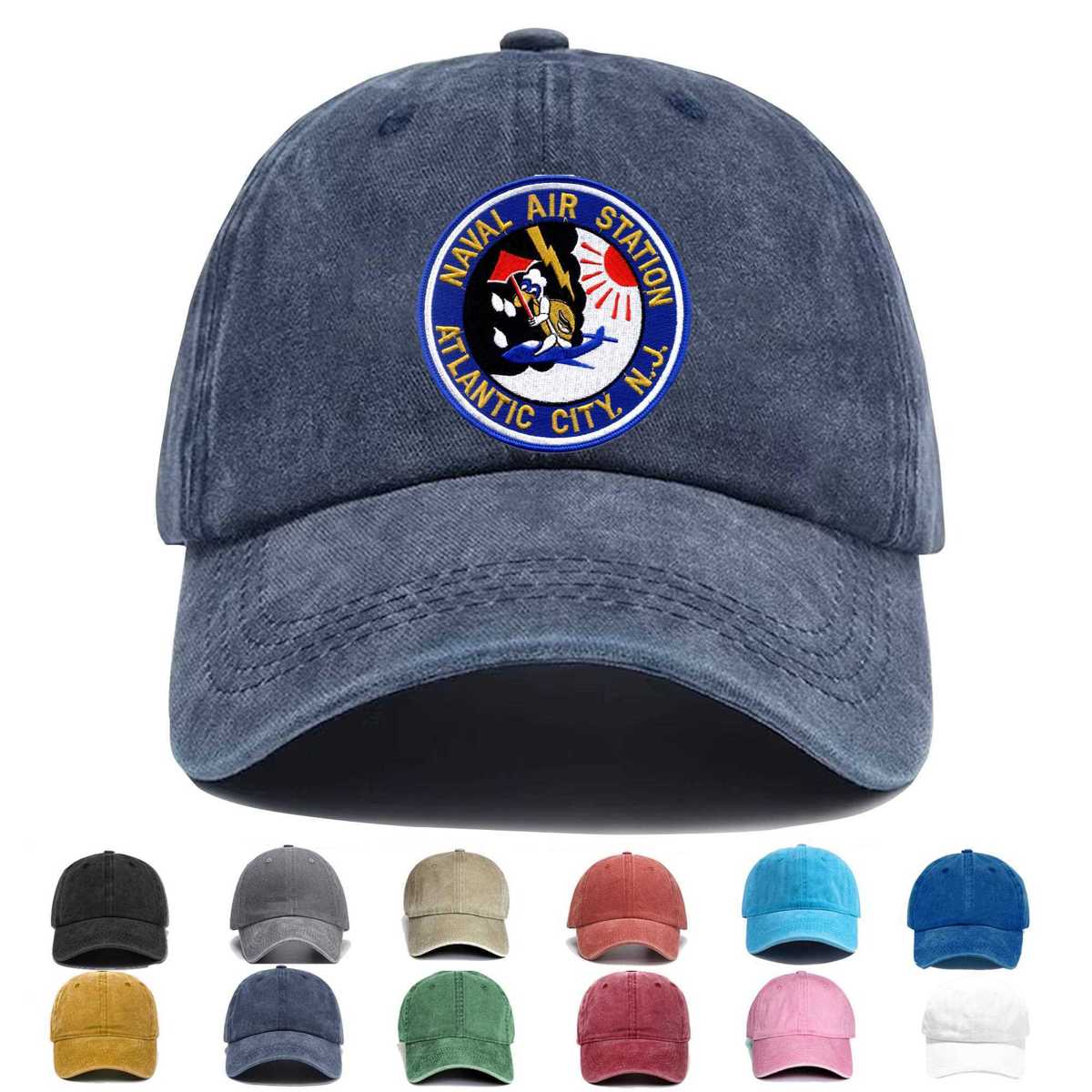 Naval Air Station Atlantic City New Jersey Embroidered Hat - Custom Hat