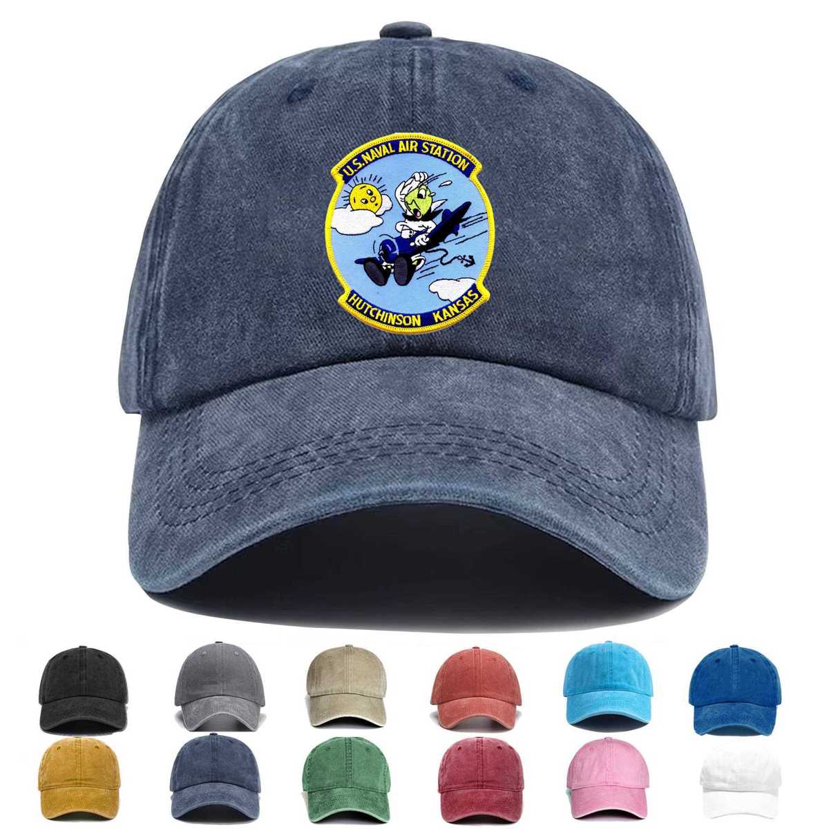 Naval Air Station Hutchinson Kansas Embroidered Hat - Custom Hat