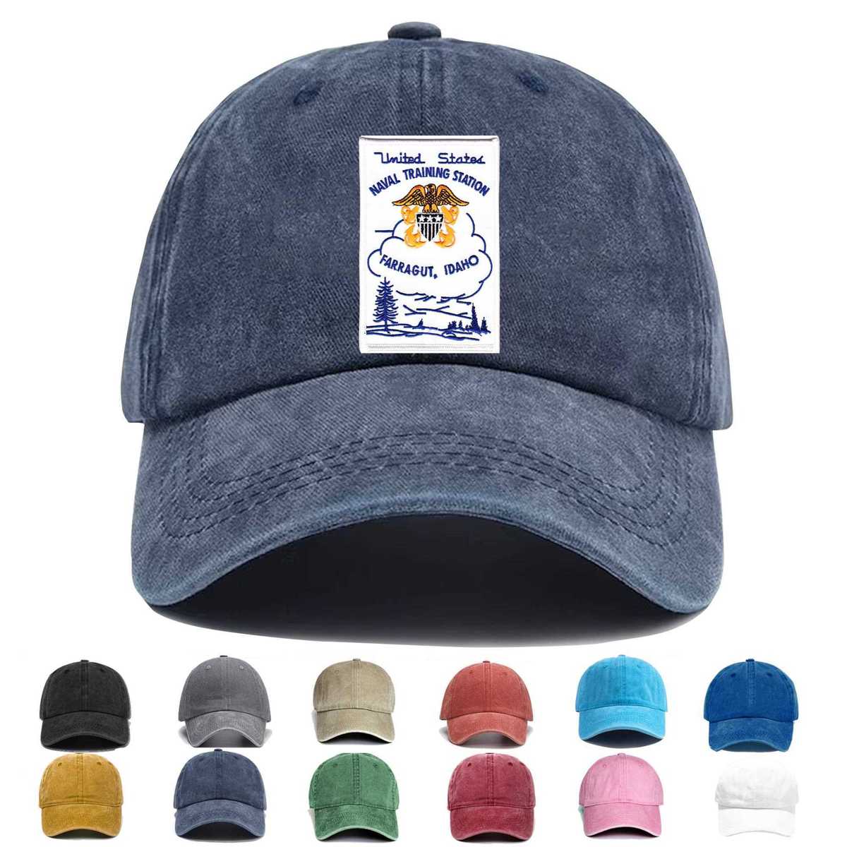 Naval Training Center Farragut Idaho Embroidered Hat - Custom Hat