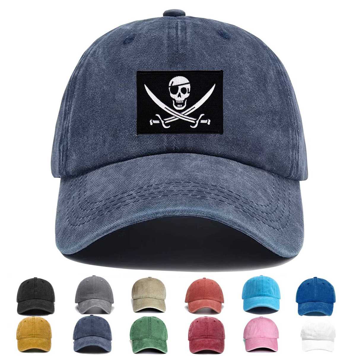 Navy Seal 1 Eye Calico Jack Pirate Acu Embroidered Hat - Custom Hat