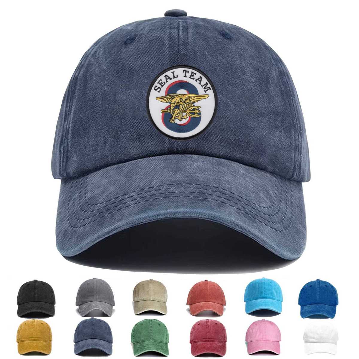 Navy Seal Team 8 Embroidered Hat - Custom Hat