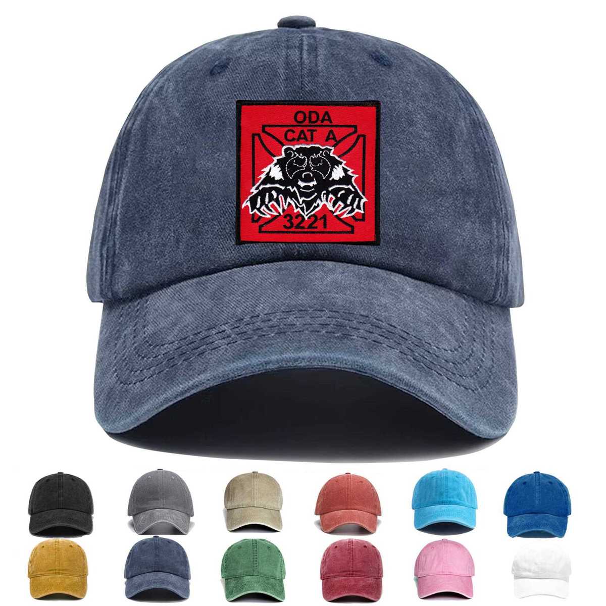 Oda 3221 Hook And Loop Embroidered Hat - Custom Hat