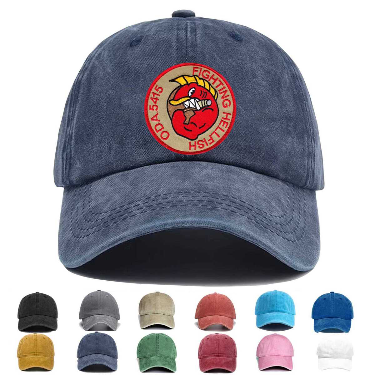 Oda 5415 Fighting Hellfish Embroidered Hat - Custom Hat