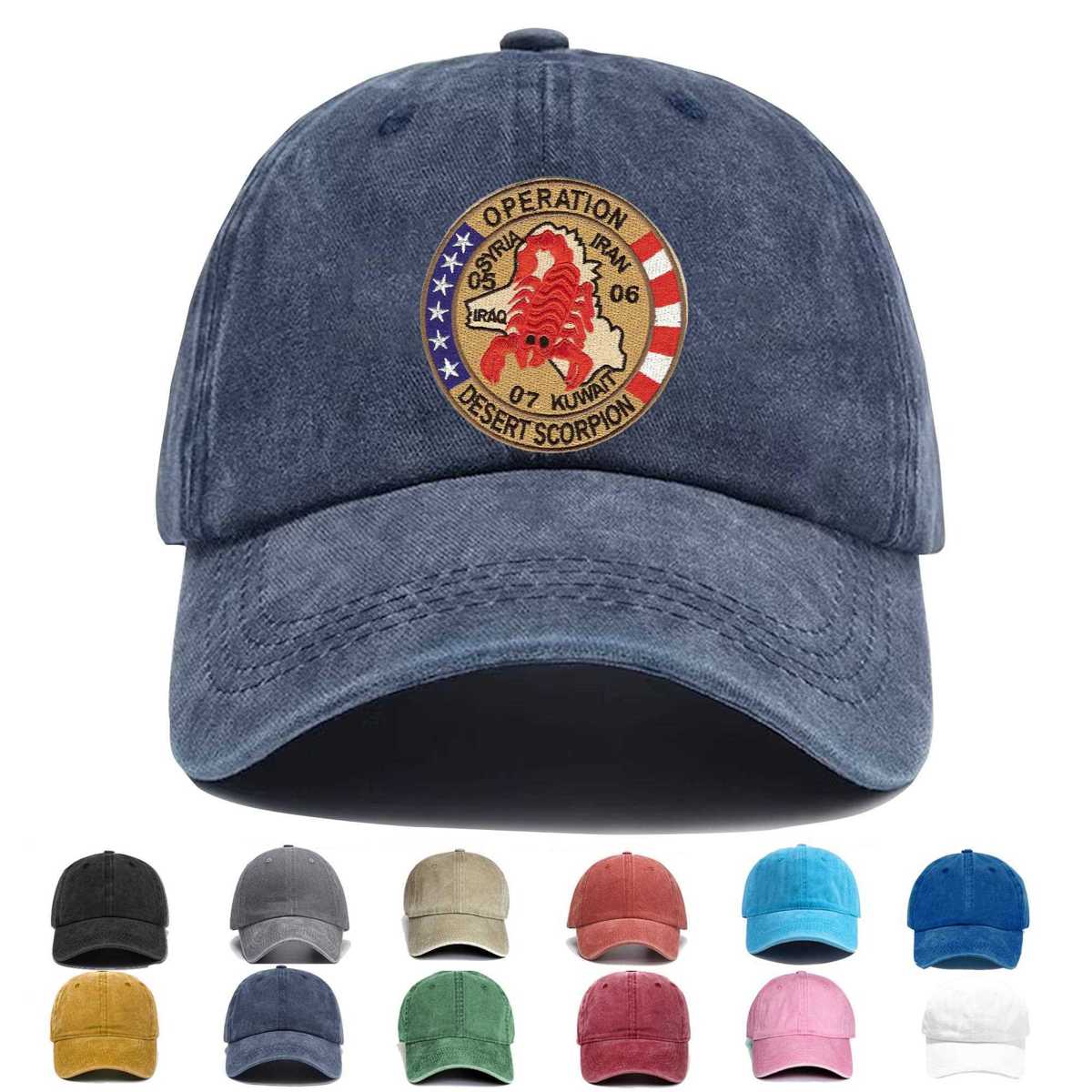 Operation Desert Scorpion Red Embroidered Hat - Custom Hat