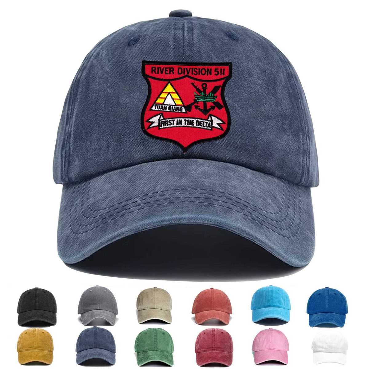 Rivdiv 511 River Division Tuan Giang First In The Delta Embroidered Hat - Custom Hat