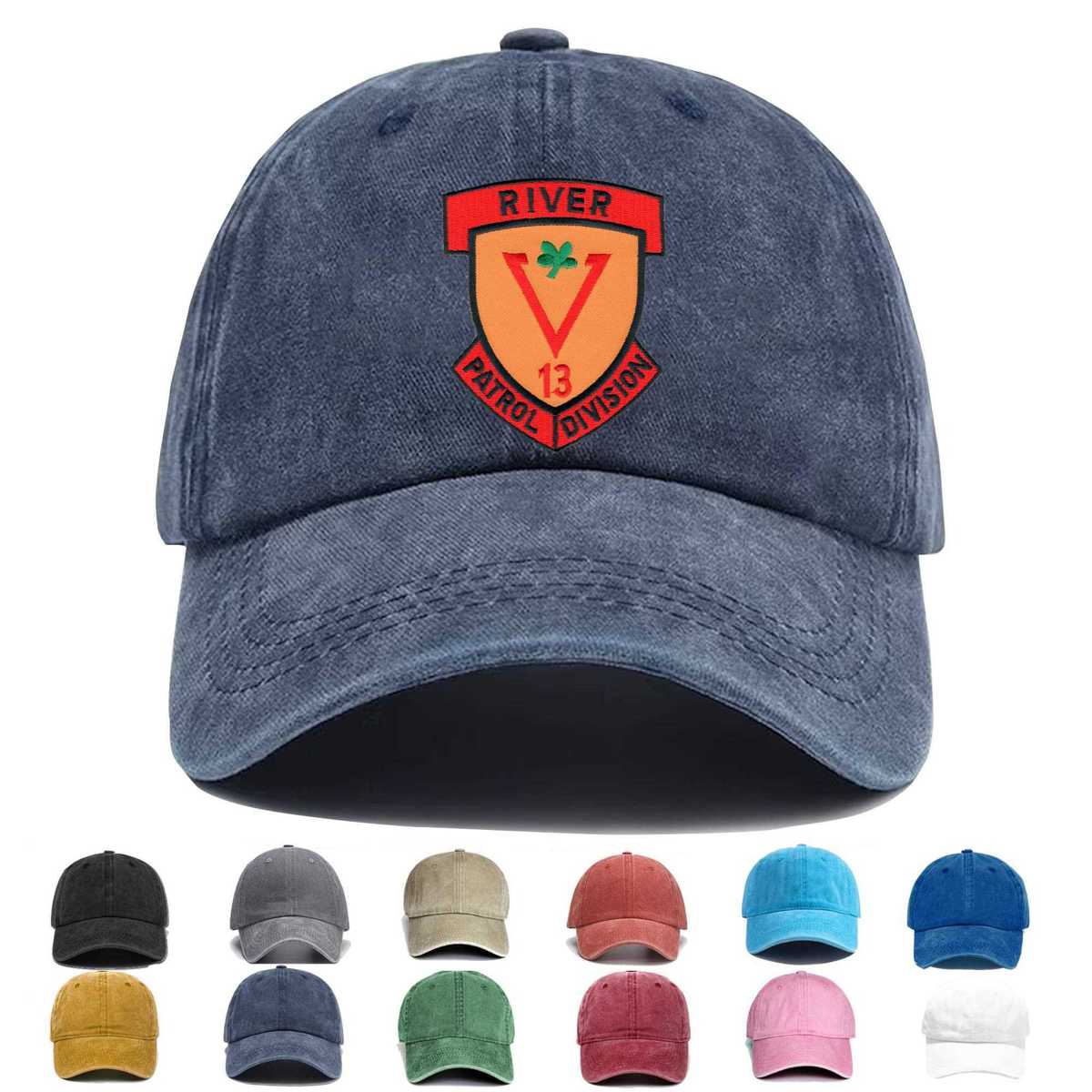 Rivdiv 513 River Patrol Division Clover Leaf Embroidered Hat - Custom Hat