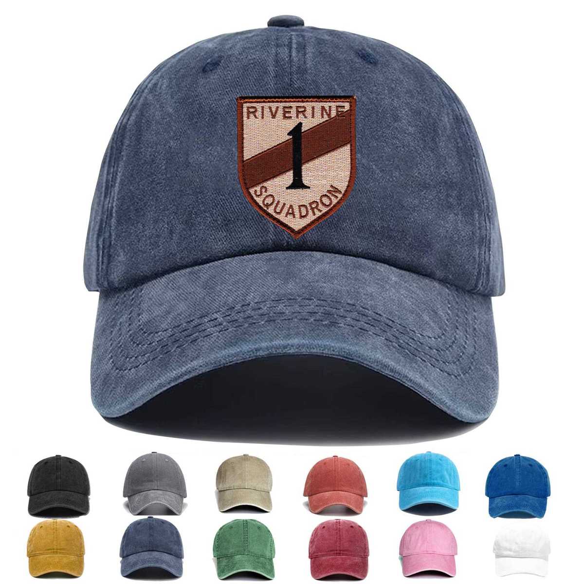Rivron 1 Naval River Squadron One Desert Hook And Loop Embroidered Hat - Custom Hat