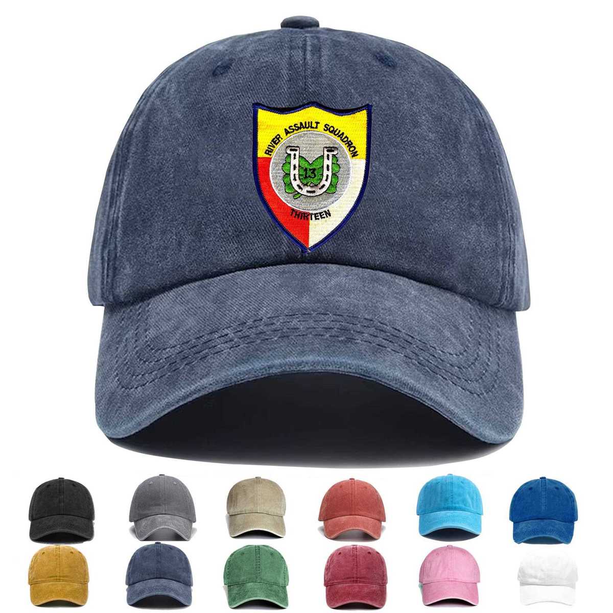 Rivron 13 Naval River Assault Squadron Thirteen Path Embroidered Hat - Custom Hat