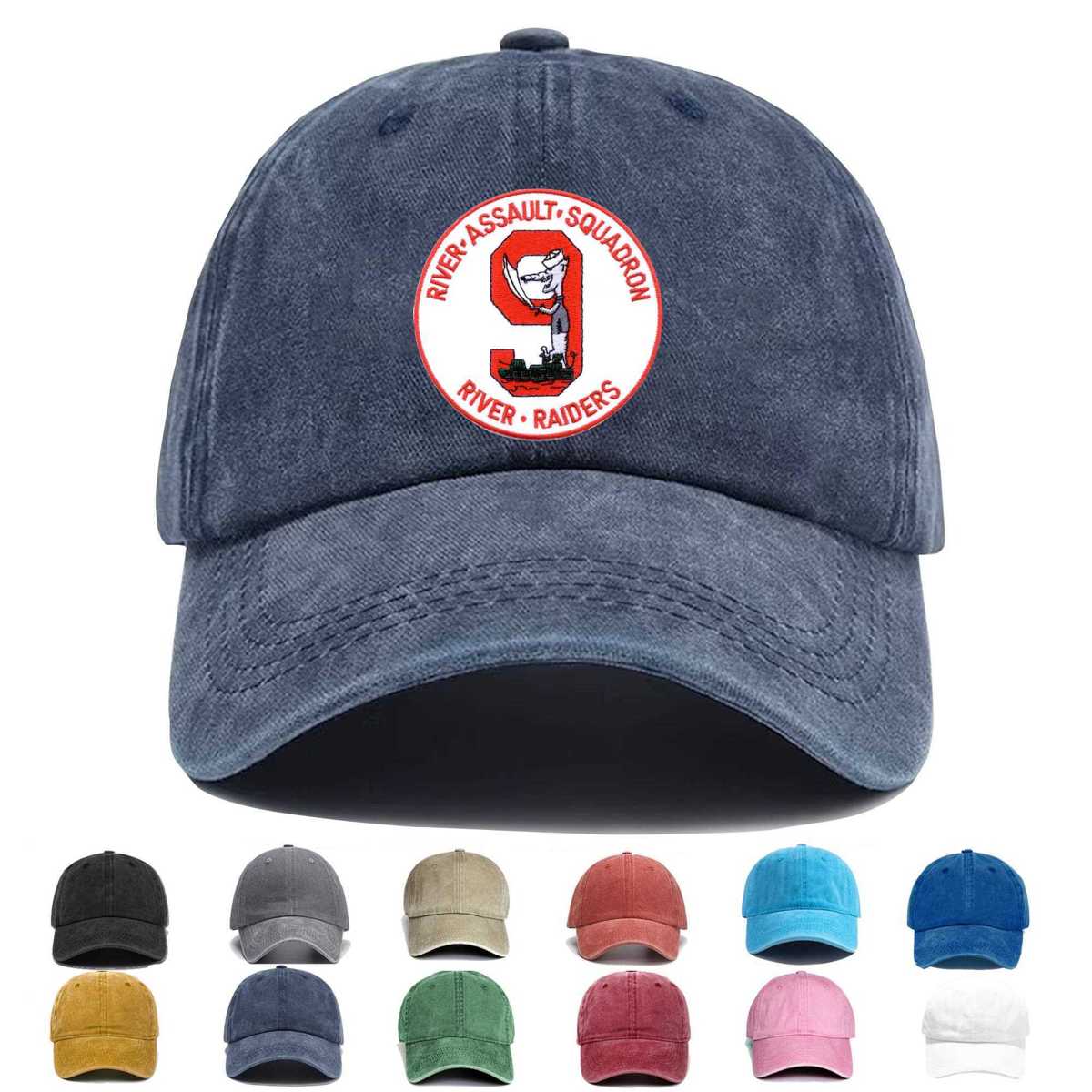 Rivron 9 Naval River Squadron Nine River Raiders Embroidered Hat - Custom Hat