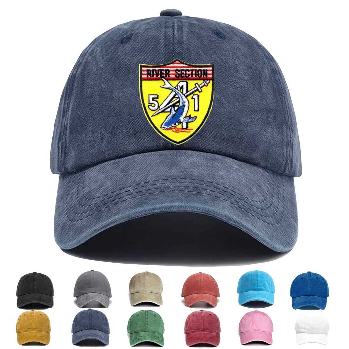 Rivsec 541 River Patrol Section Vietnam Shark Embroidered Hat - Custom Hat
