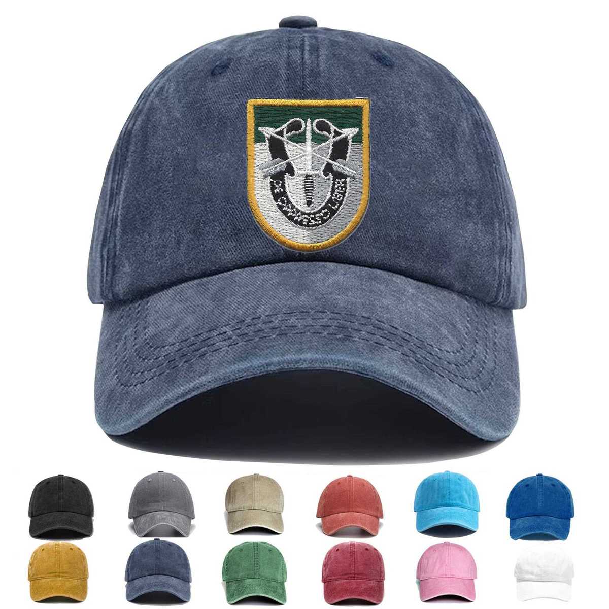 Special Forces Group Jfk Flash With Crest Embroidered Hat - Custom Hat