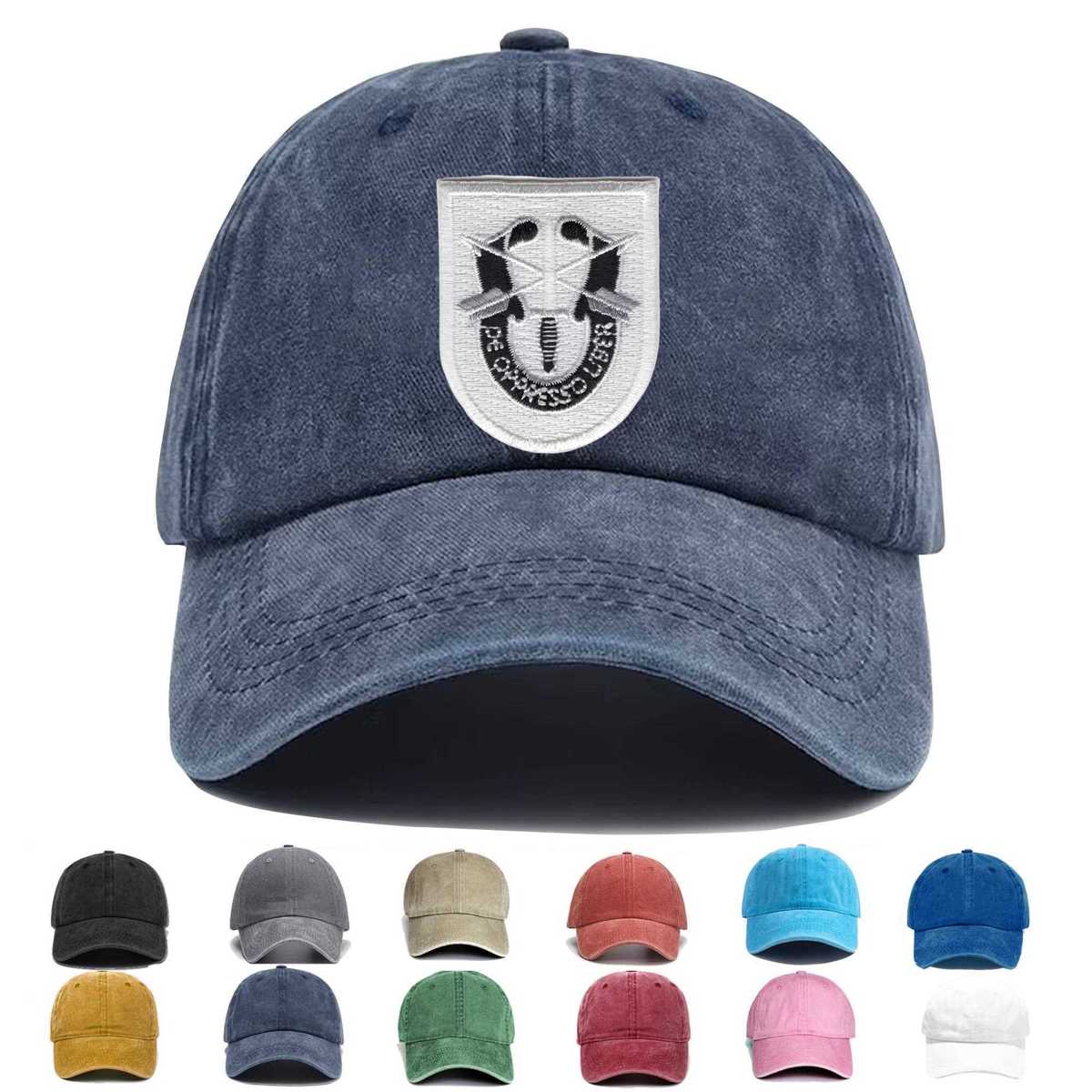 Special Forces Group Training Flash With Crest Embroidered Hat - Custom Hat