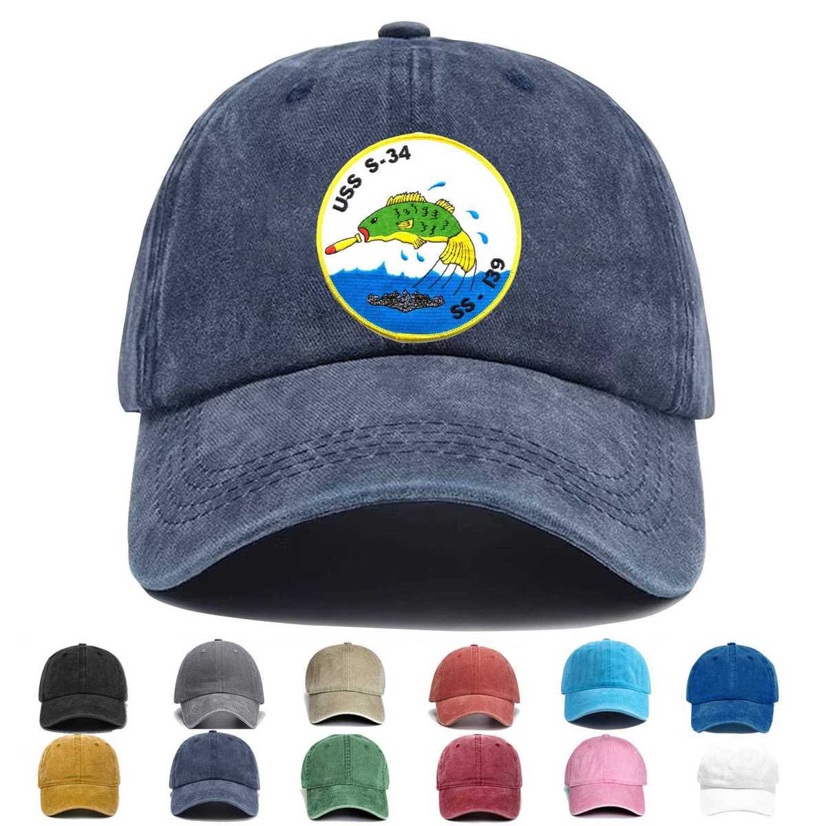 Ss 139 Uss S 34 Embroidered Hat - Custom Hat