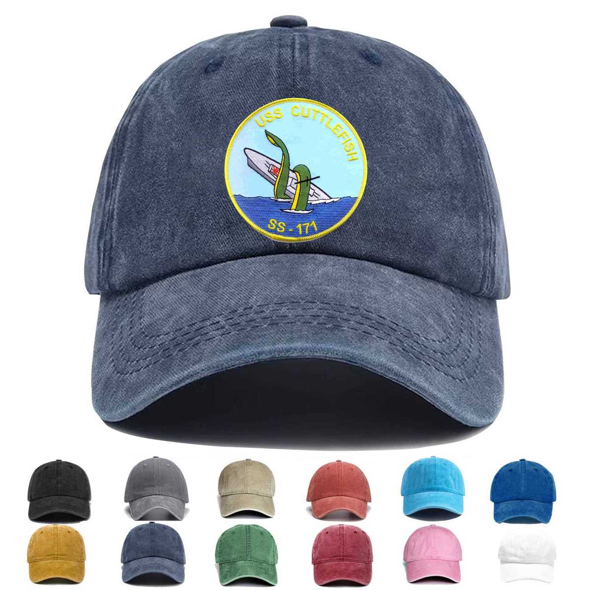 Ss 171 Uss Cuttlefish A Version Embroidered Hat - Custom Hat