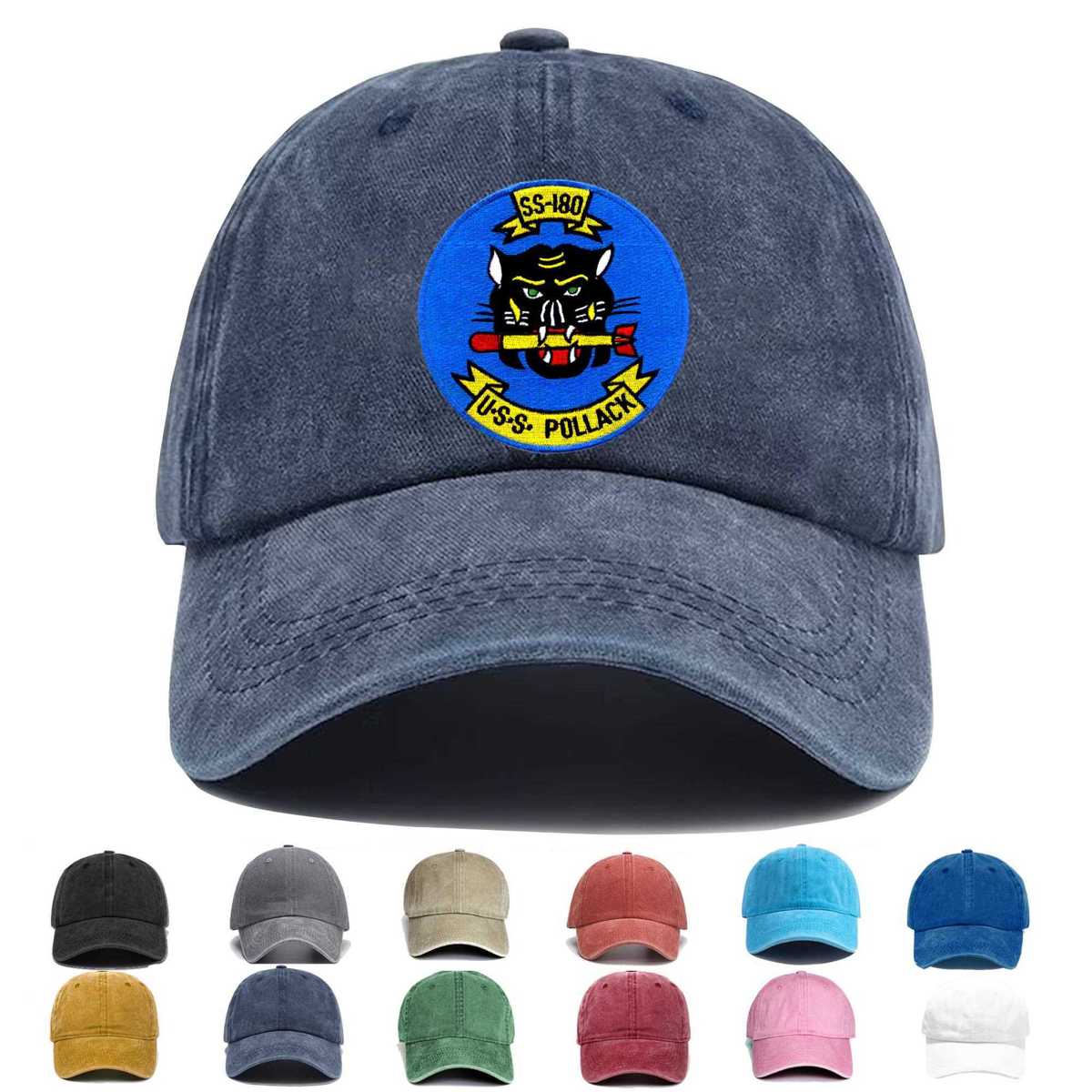 Ss 180 Uss Pollack Embroidered Hat - Custom Hat