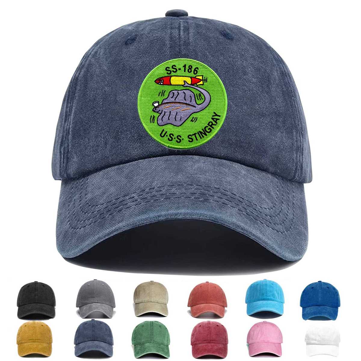 Ss 186 Uss Stingray Submarine Embroidered Hat - Custom Hat