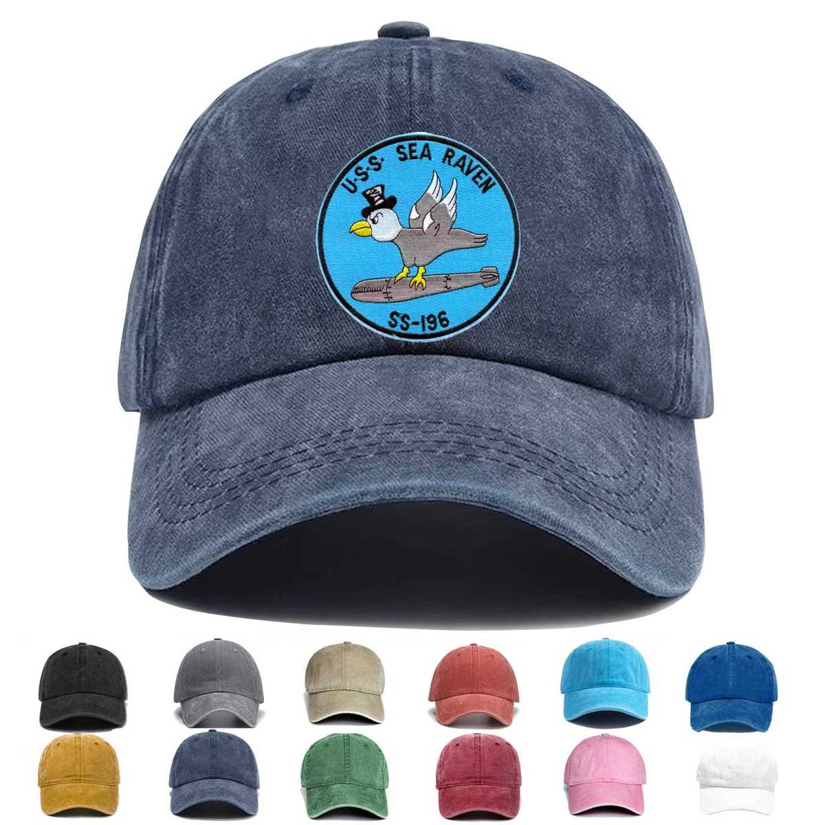Ss 196 Sea Raven Embroidered Hat - Custom Hat