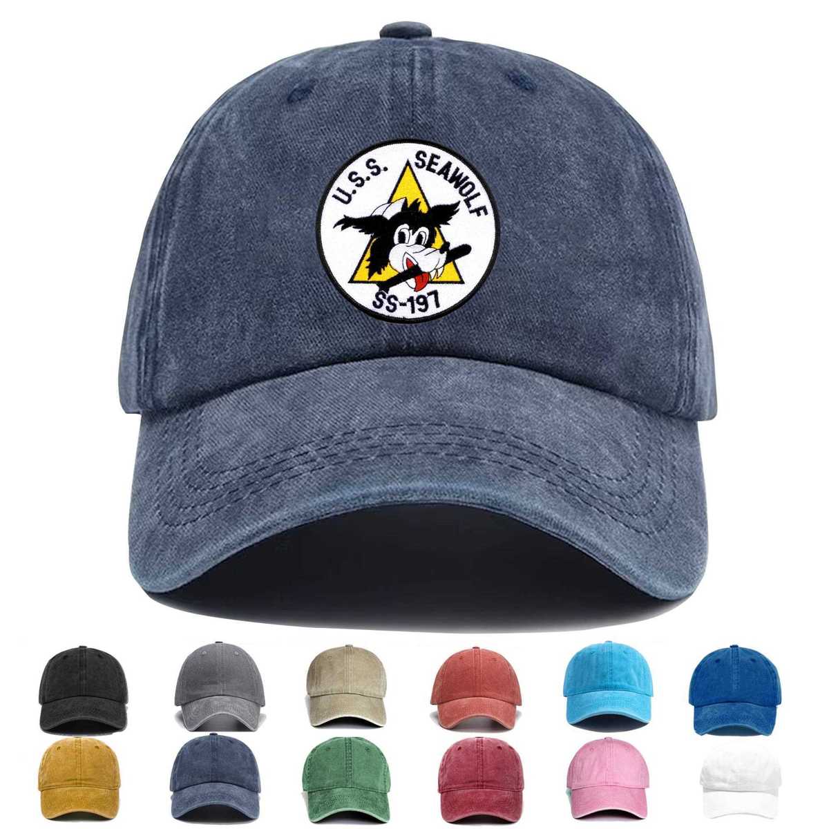 Ss 197 Uss Seawolf Embroidered Hat - Custom Hat