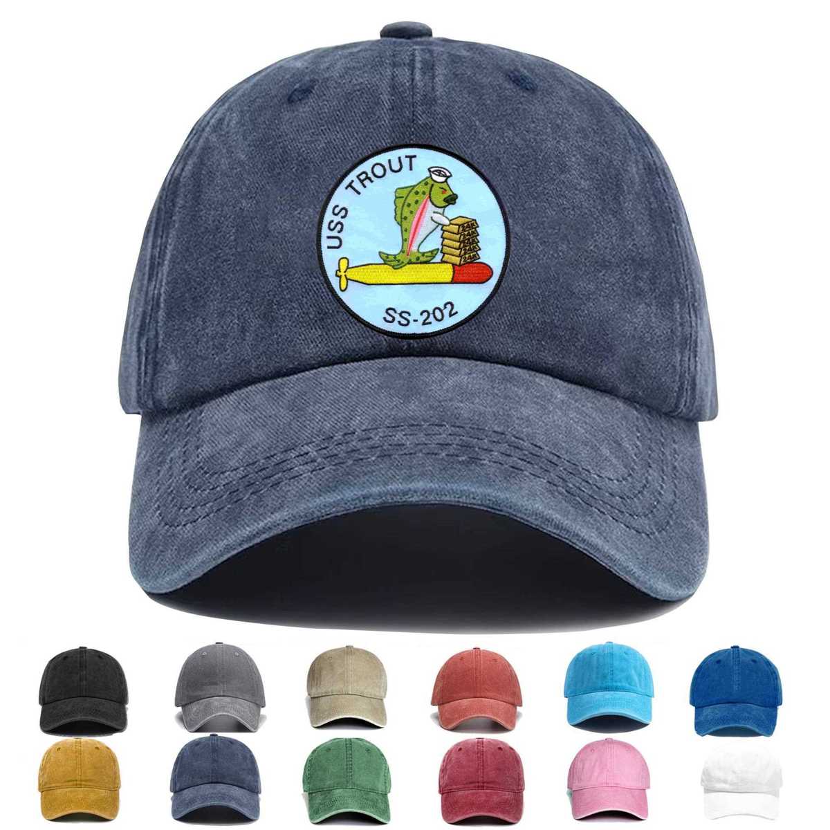 Ss 202 Uss Trout A Version Embroidered Hat - Custom Hat