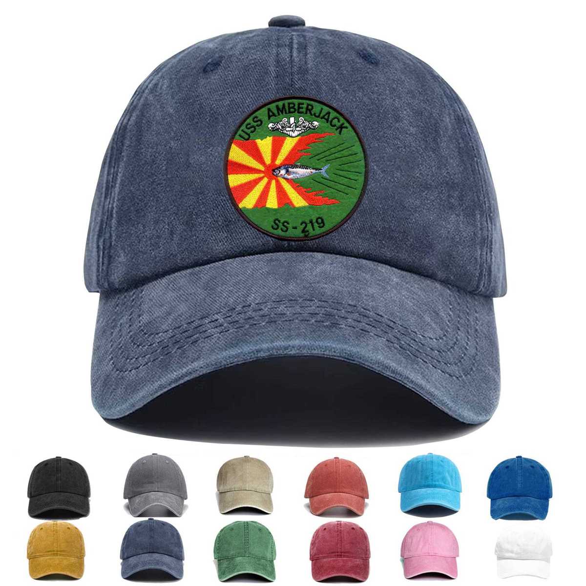 Ss 219 Uss Amberjack Embroidered Hat - Custom Hat