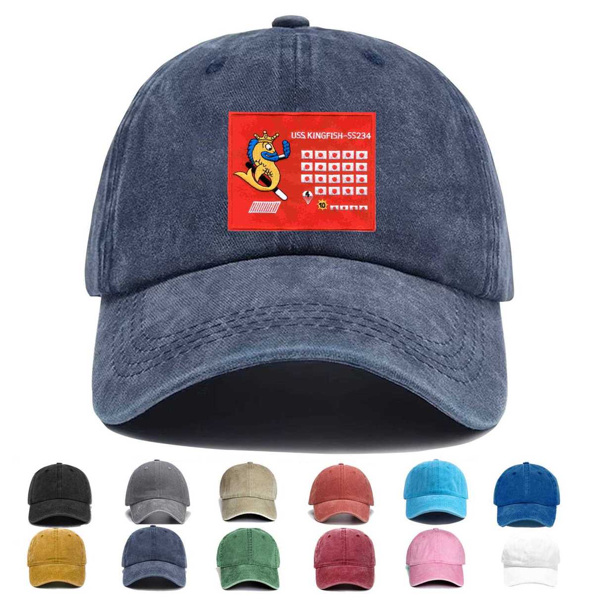 Ss 234 Uss Kingfish Version B Embroidered Hat - Custom Hat