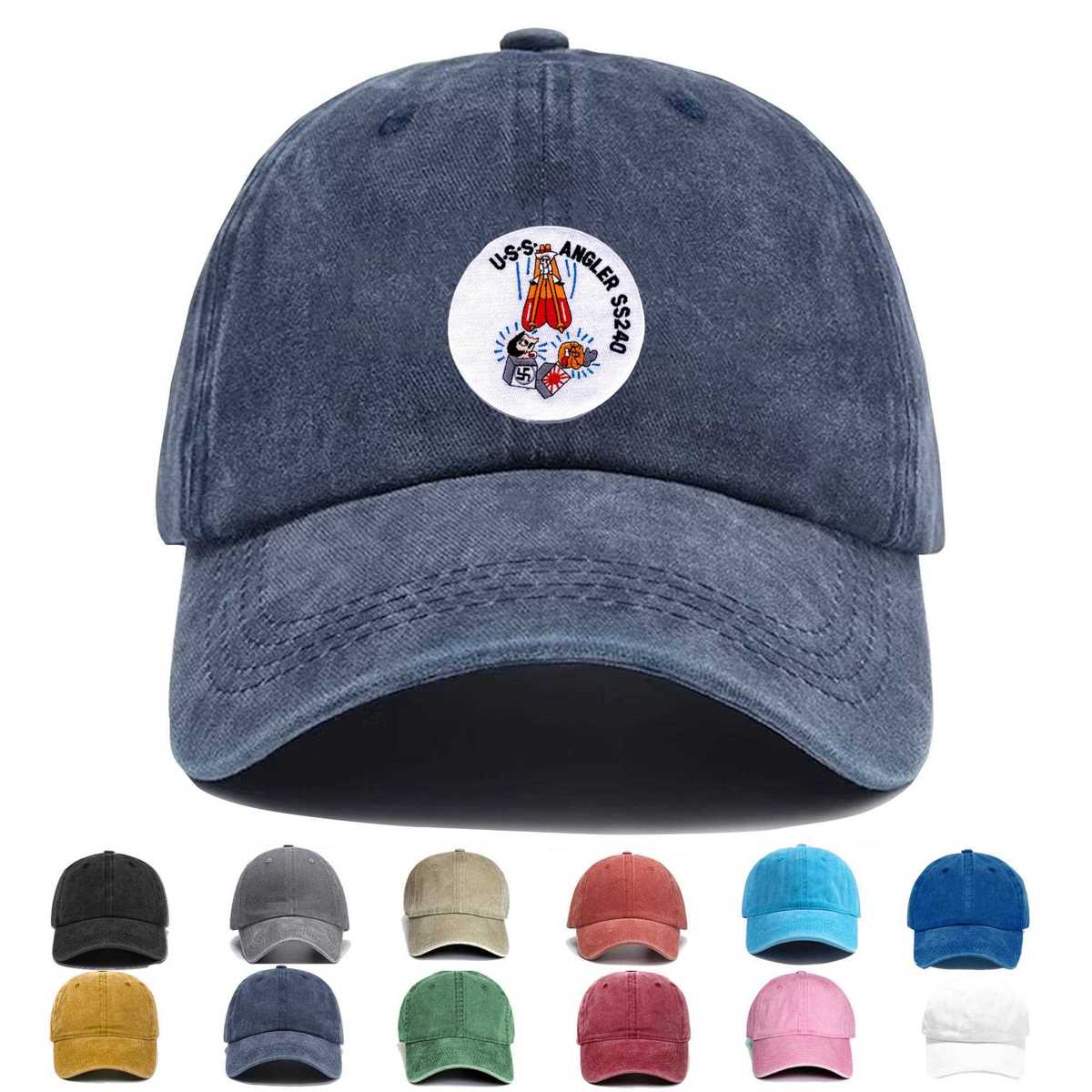 Ss 240 Uss Angler Version B Embroidered Hat - Custom Hat