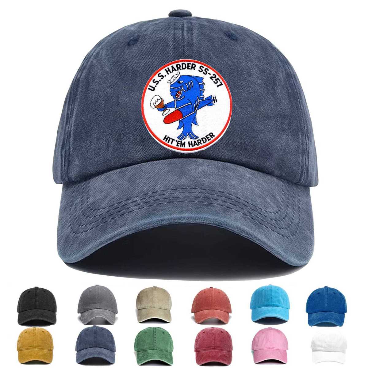Ss 257 Uss Harder Embroidered Hat - Custom Hat