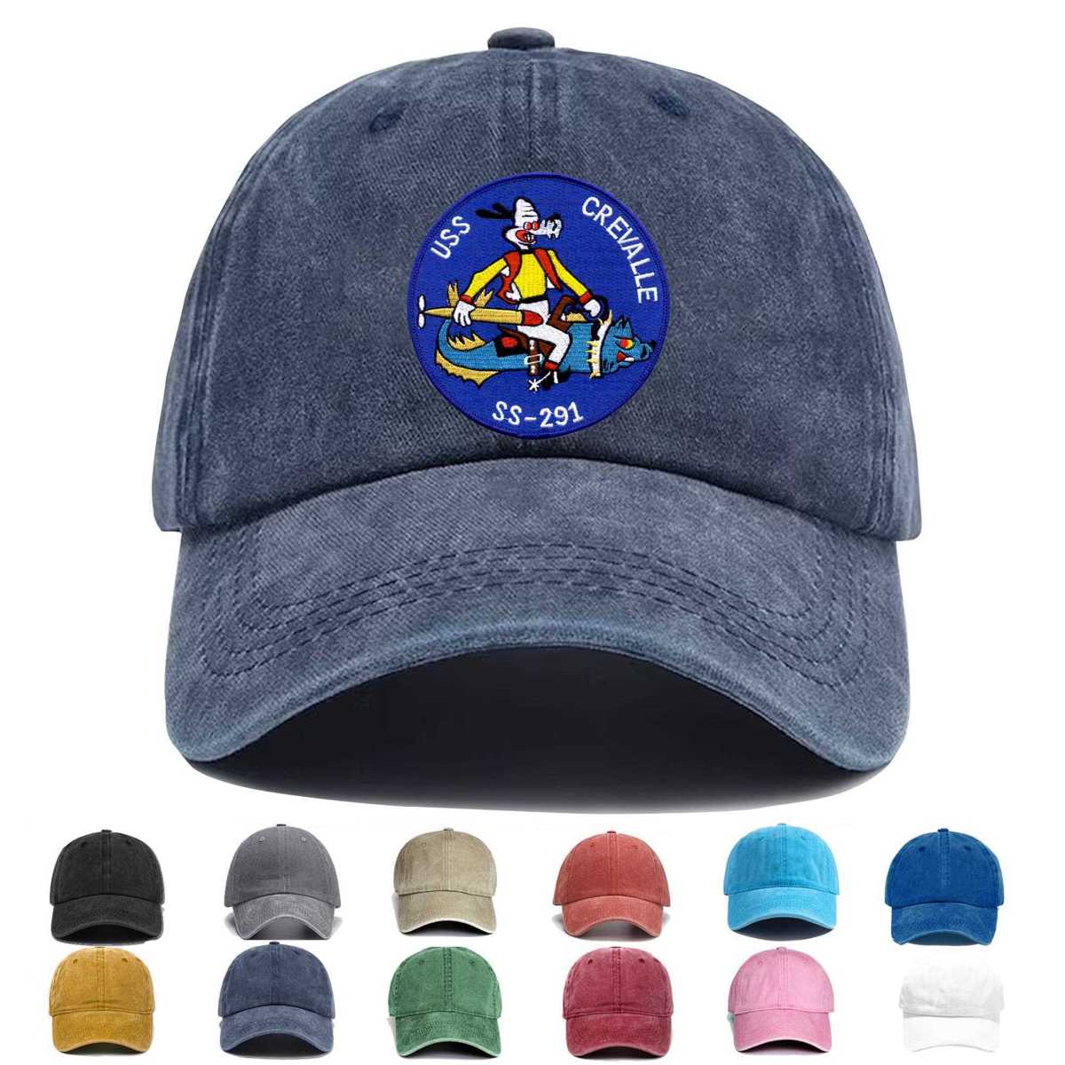 Ss 291 Uss Crevalle Version C Embroidered Hat - Custom Hat