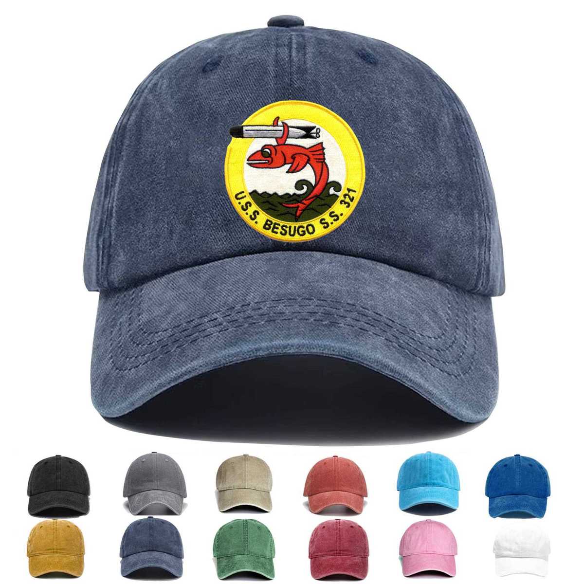 Ss 321 Uss Besugo Version A Embroidered Hat - Custom Hat