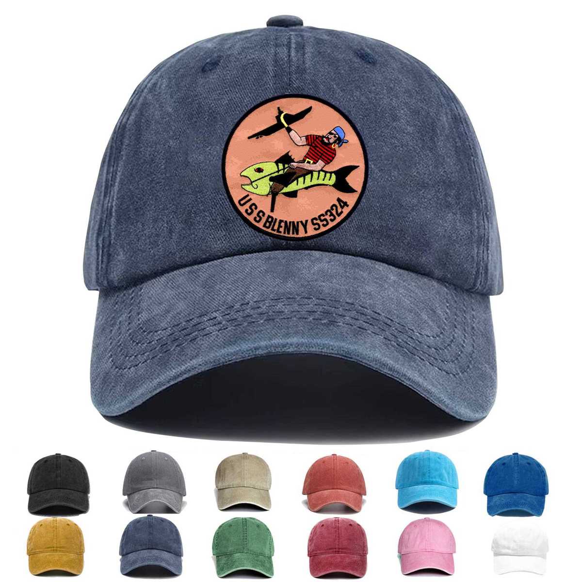Ss 324 Uss Blenny Submarine B Version Embroidered Hat - Custom Hat