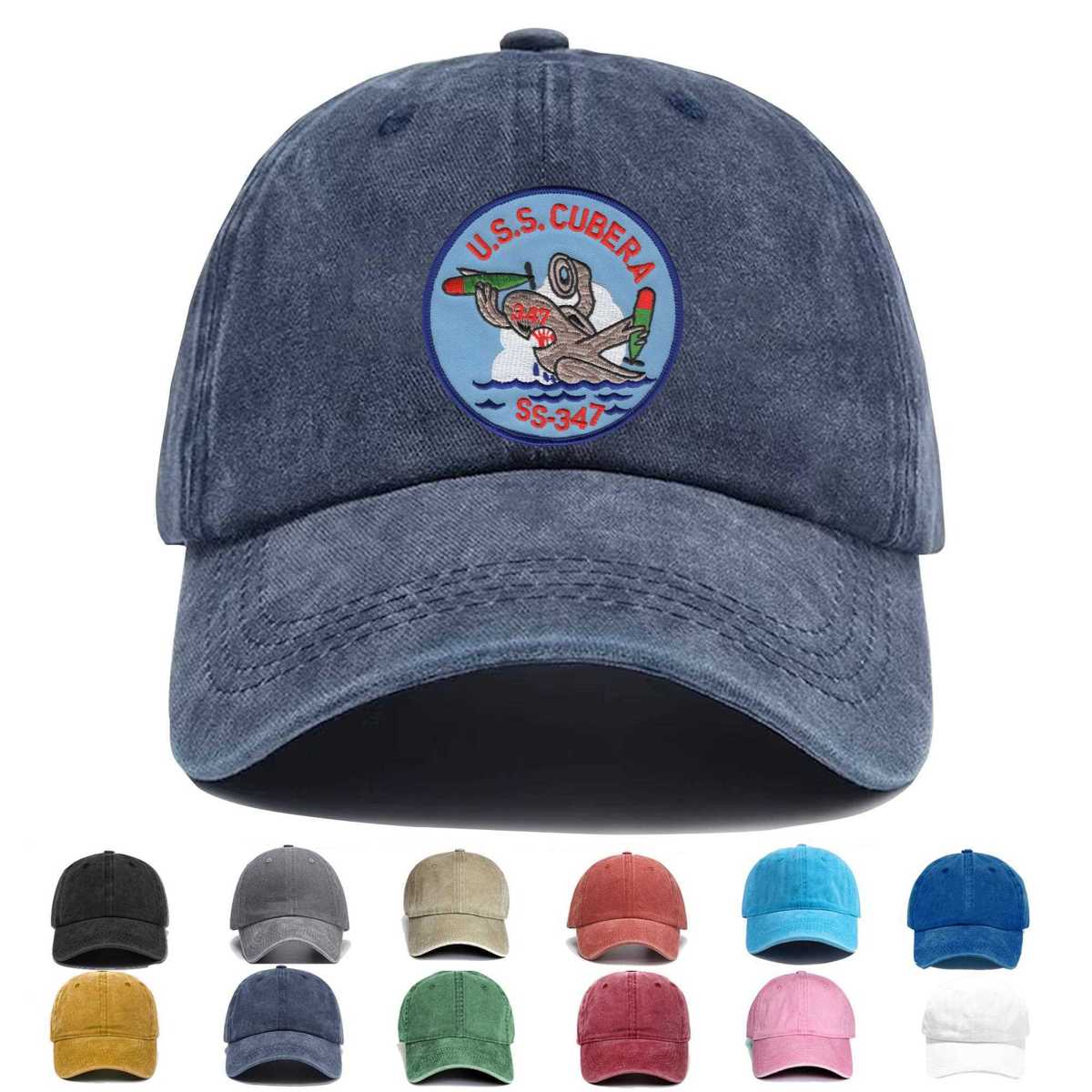 Ss 347 Uss Cubera Version B Embroidered Hat - Custom Hat