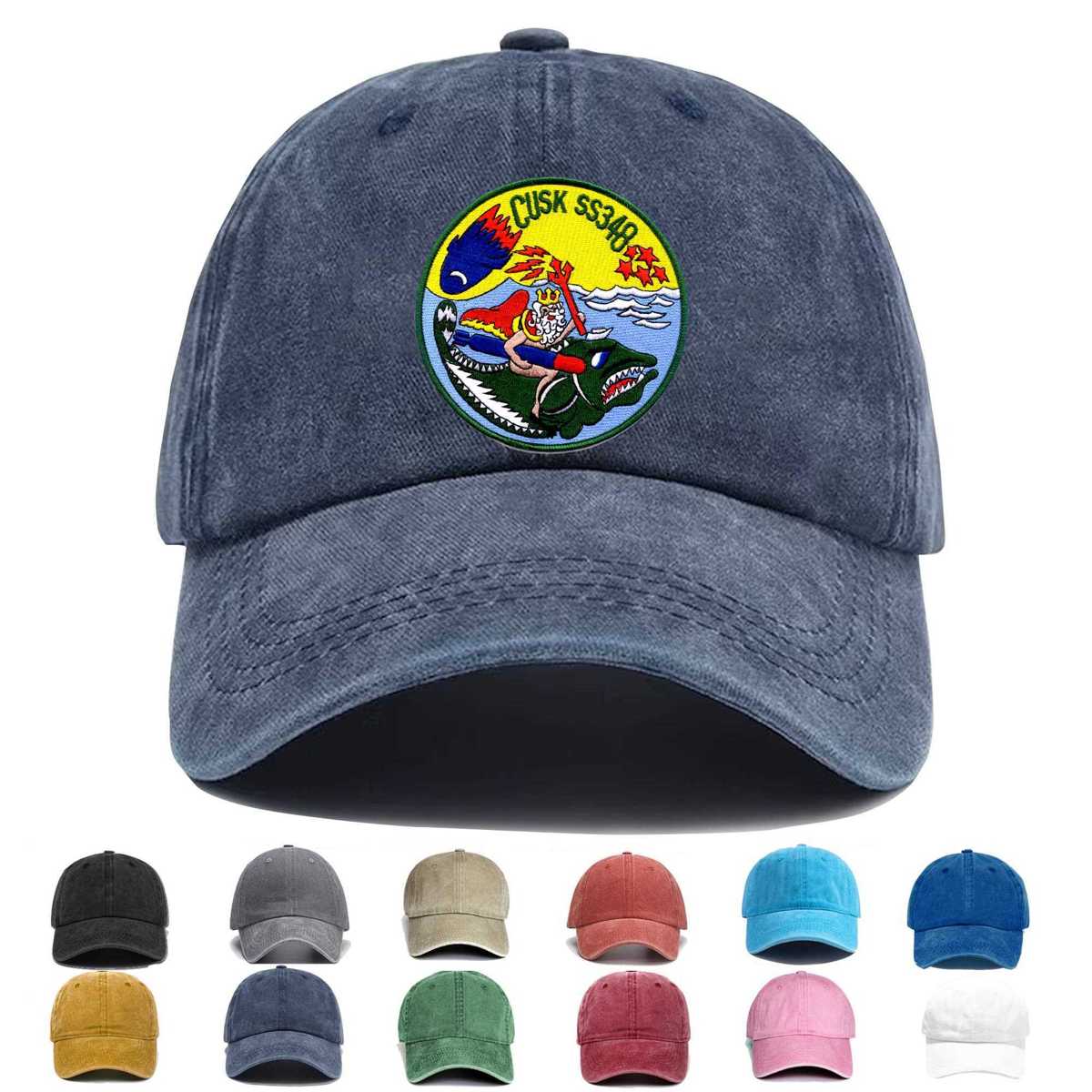 Ss 348 Uss Cusk Embroidered Hat - Custom Hat