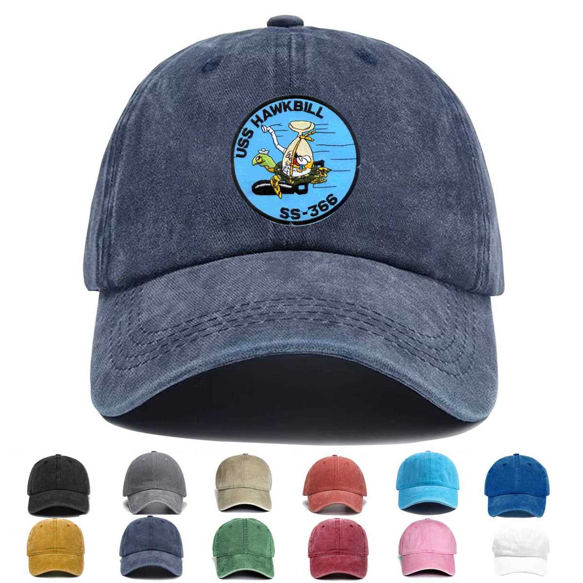 Ss 366 Uss Hawkbill Large Embroidered Hat - Custom Hat