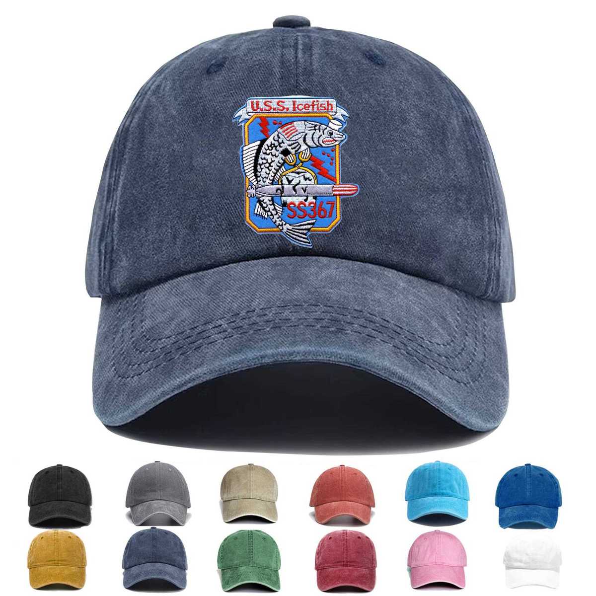 Ss 367 Uss Icefish Large Embroidered Hat - Custom Hat