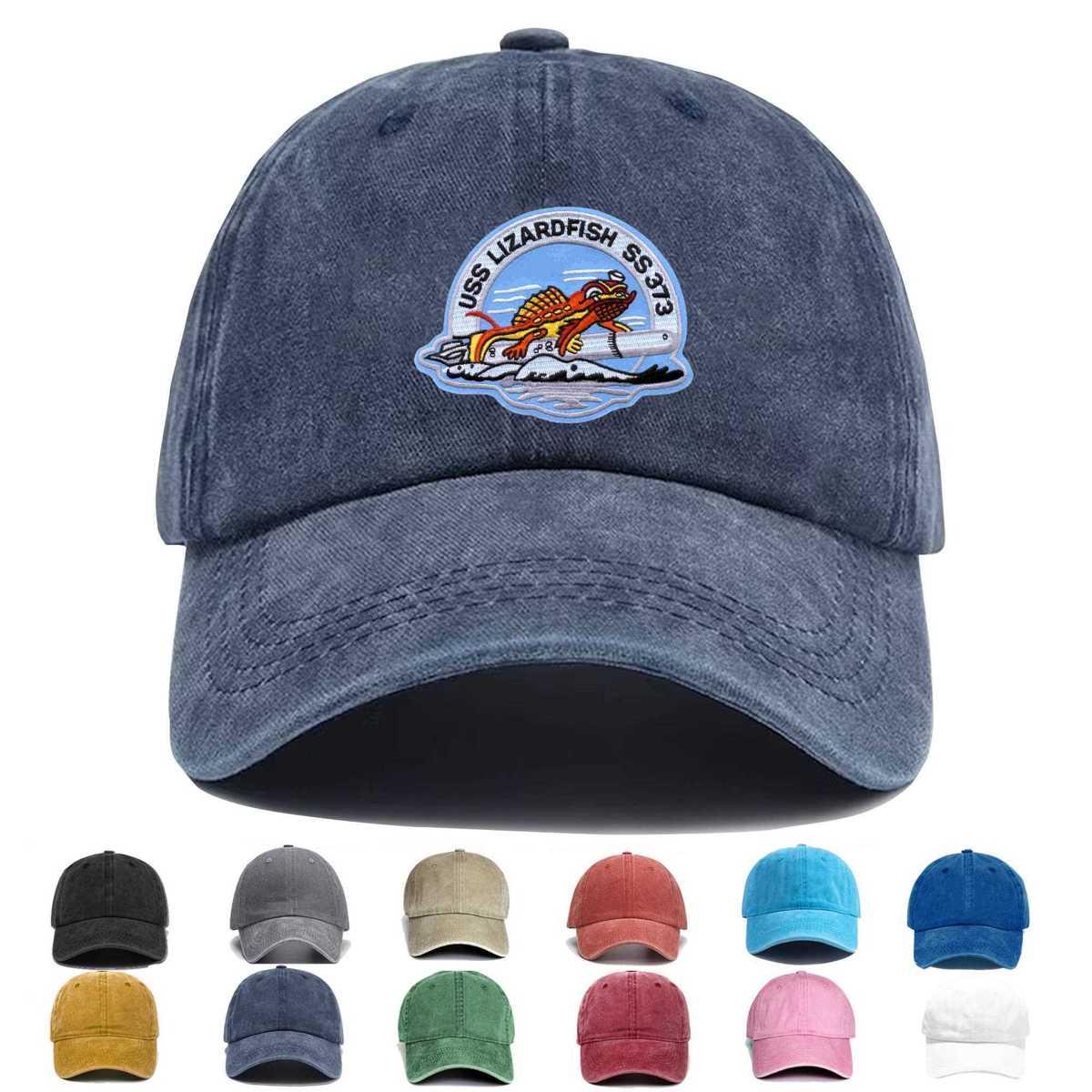 Ss 373 Uss Lizardfish Large Embroidered Hat - Custom Hat