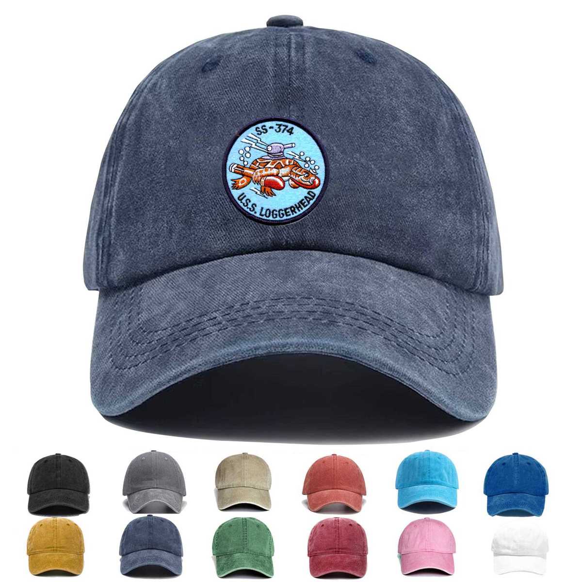 Ss 374 Uss Loggerhead Small Embroidered Hat - Custom Hat