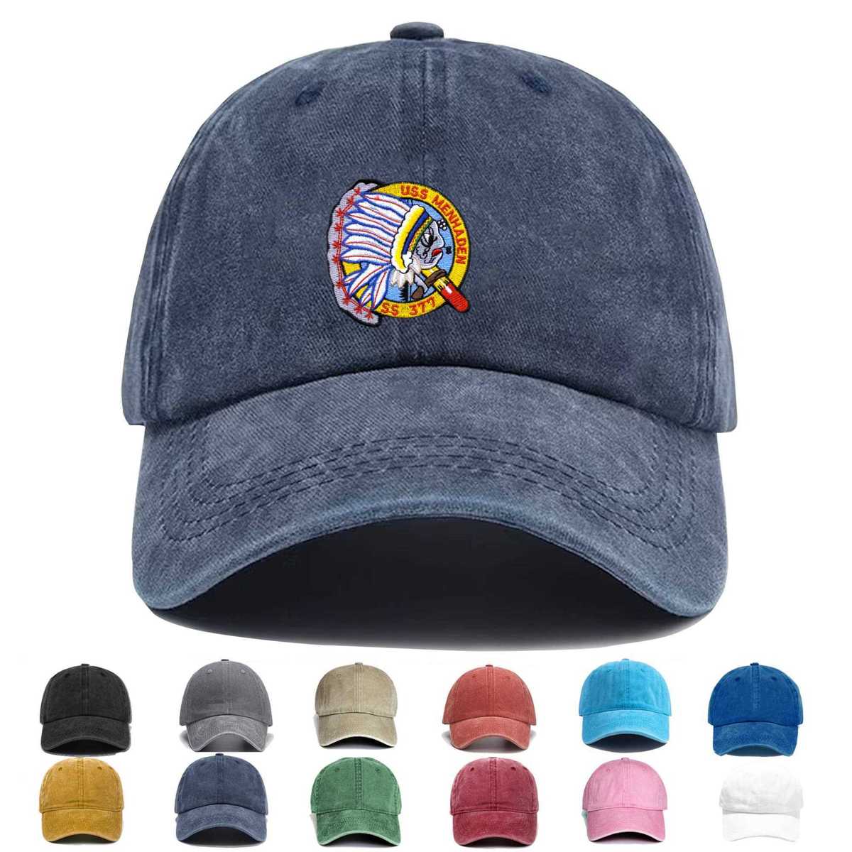 Ss 377 Uss Menhaden Small Embroidered Hat - Custom Hat