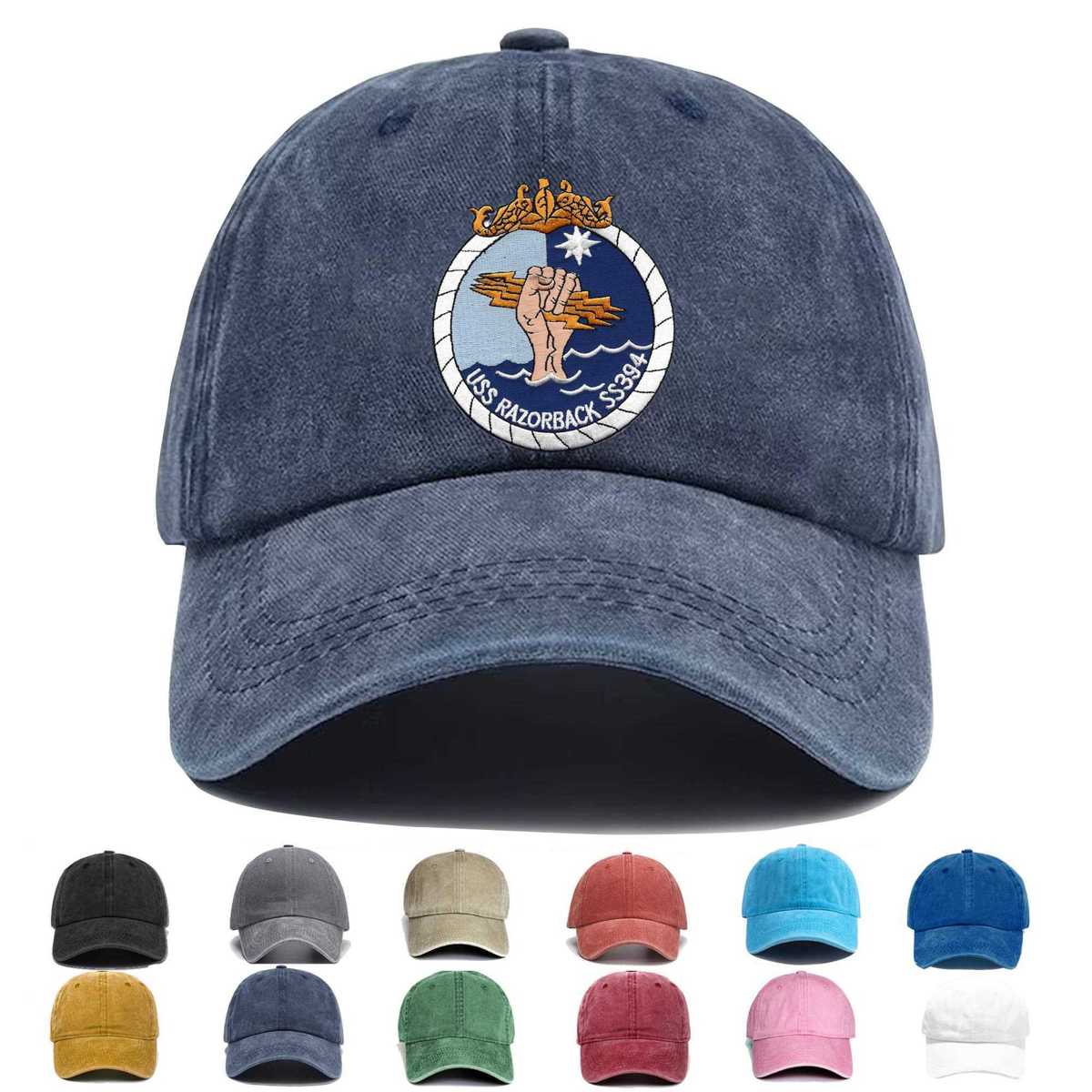 Ss 394 Uss Razorback Large Embroidered Hat - Custom Hat