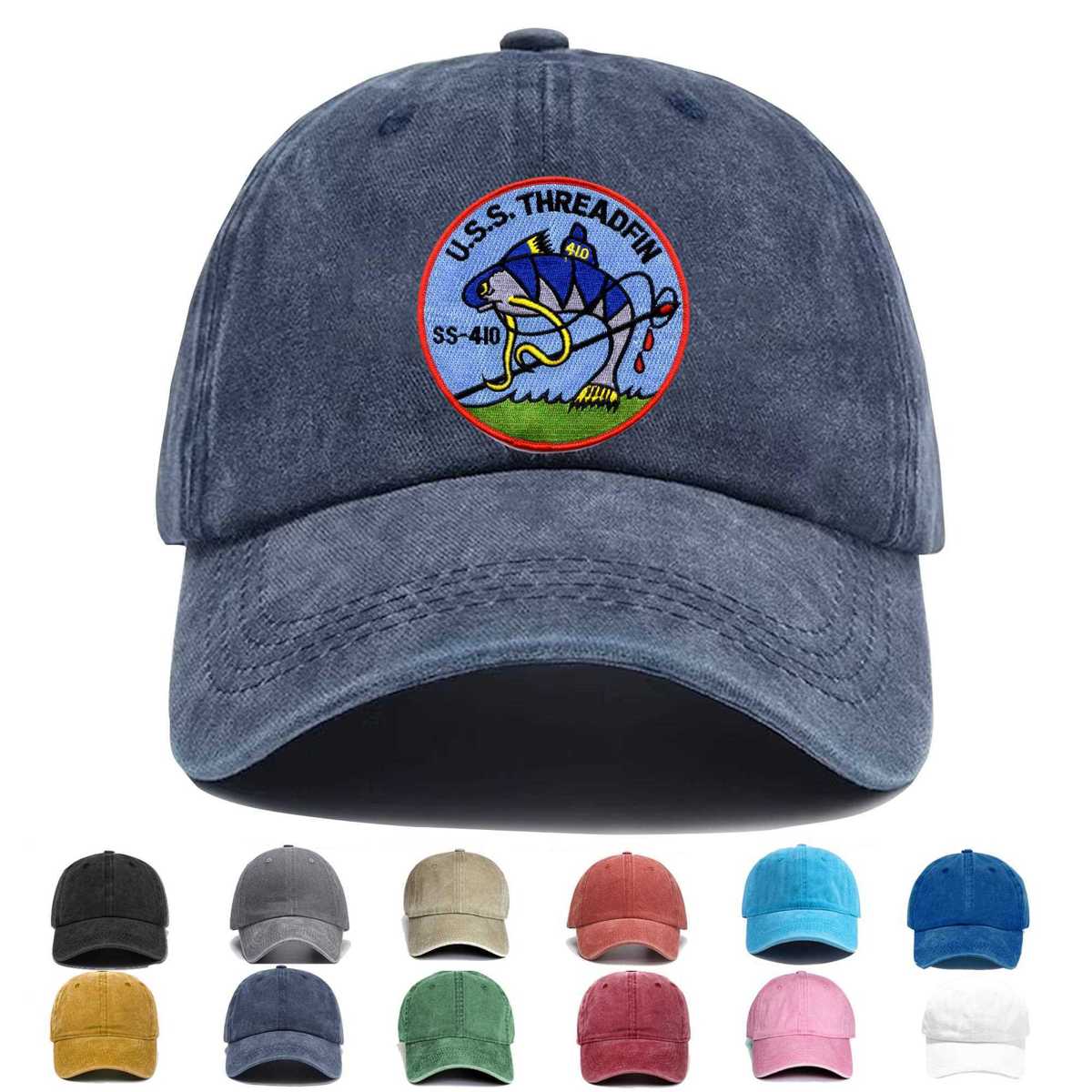Ss 410 Uss Threadfin Submarine Embroidered Hat - Custom Hat