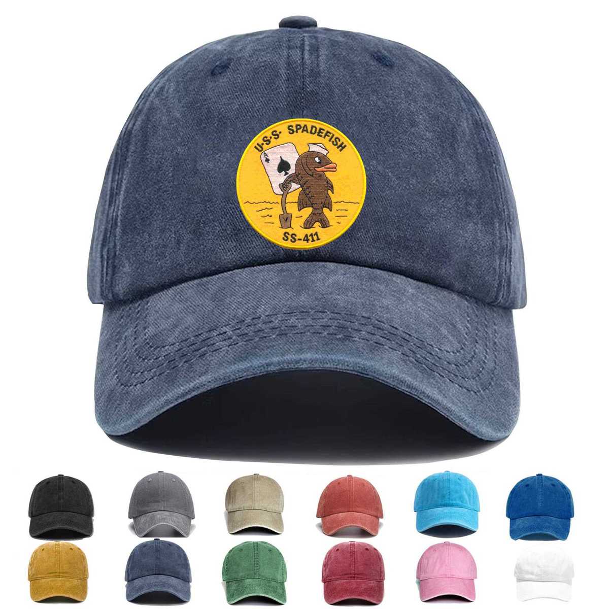 Ss 411 Uss Spadefish Embroidered Hat - Custom Hat