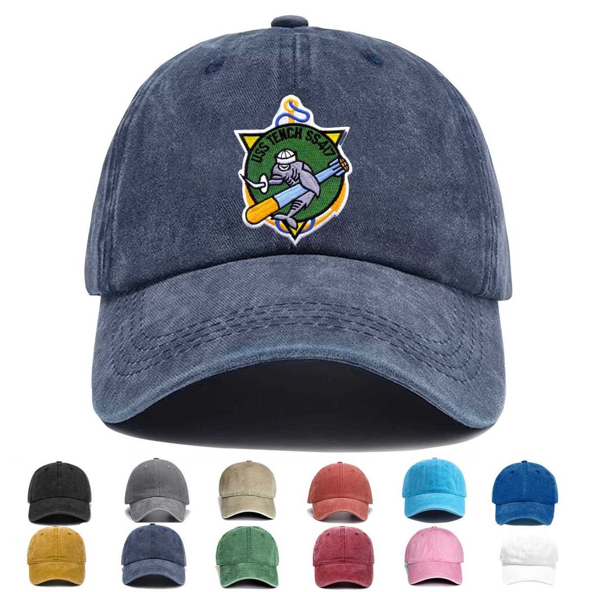 Ss 417 Uss Tench Version A Embroidered Hat - Custom Hat
