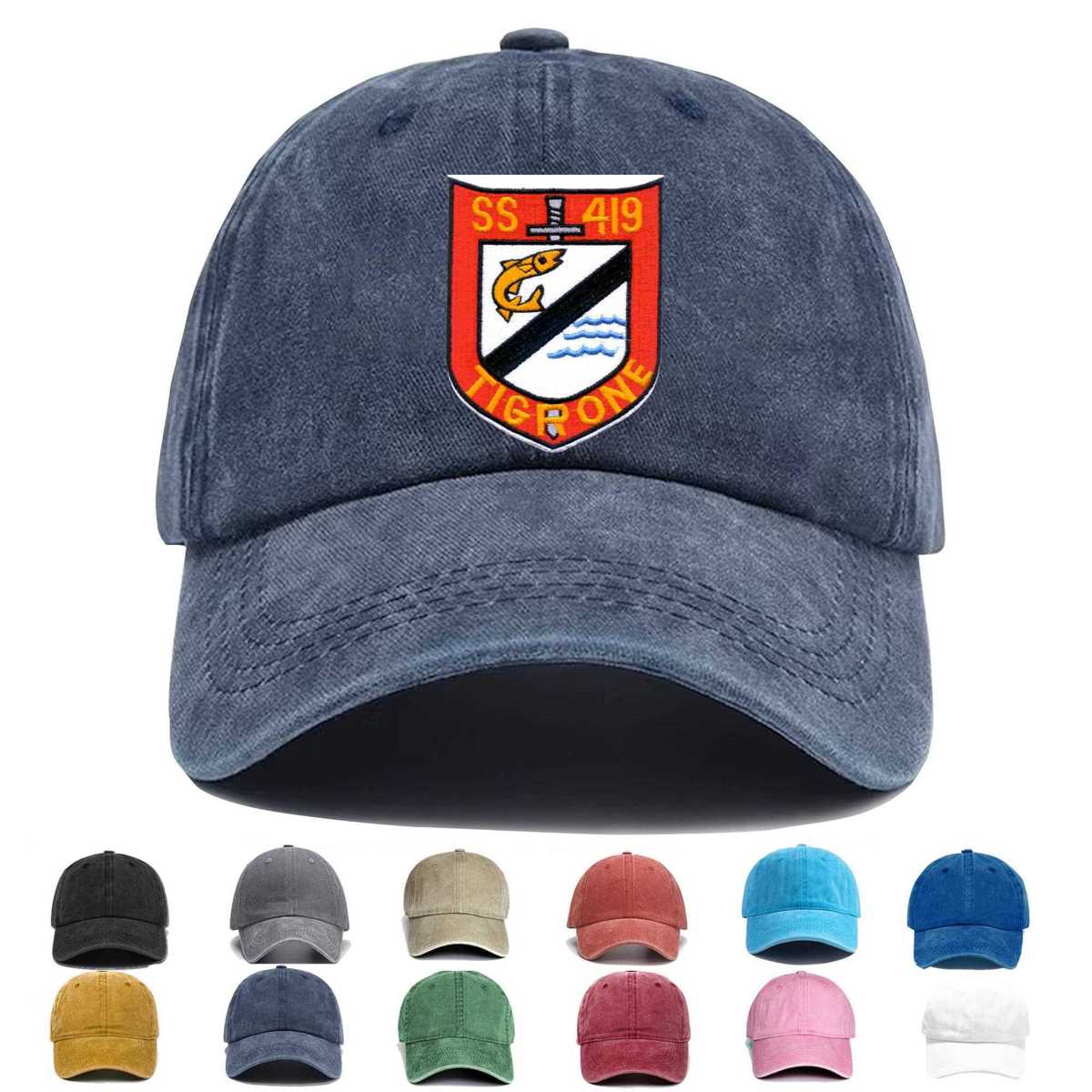 Ss 419 Uss Tigrone Version B Embroidered Hat - Custom Hat