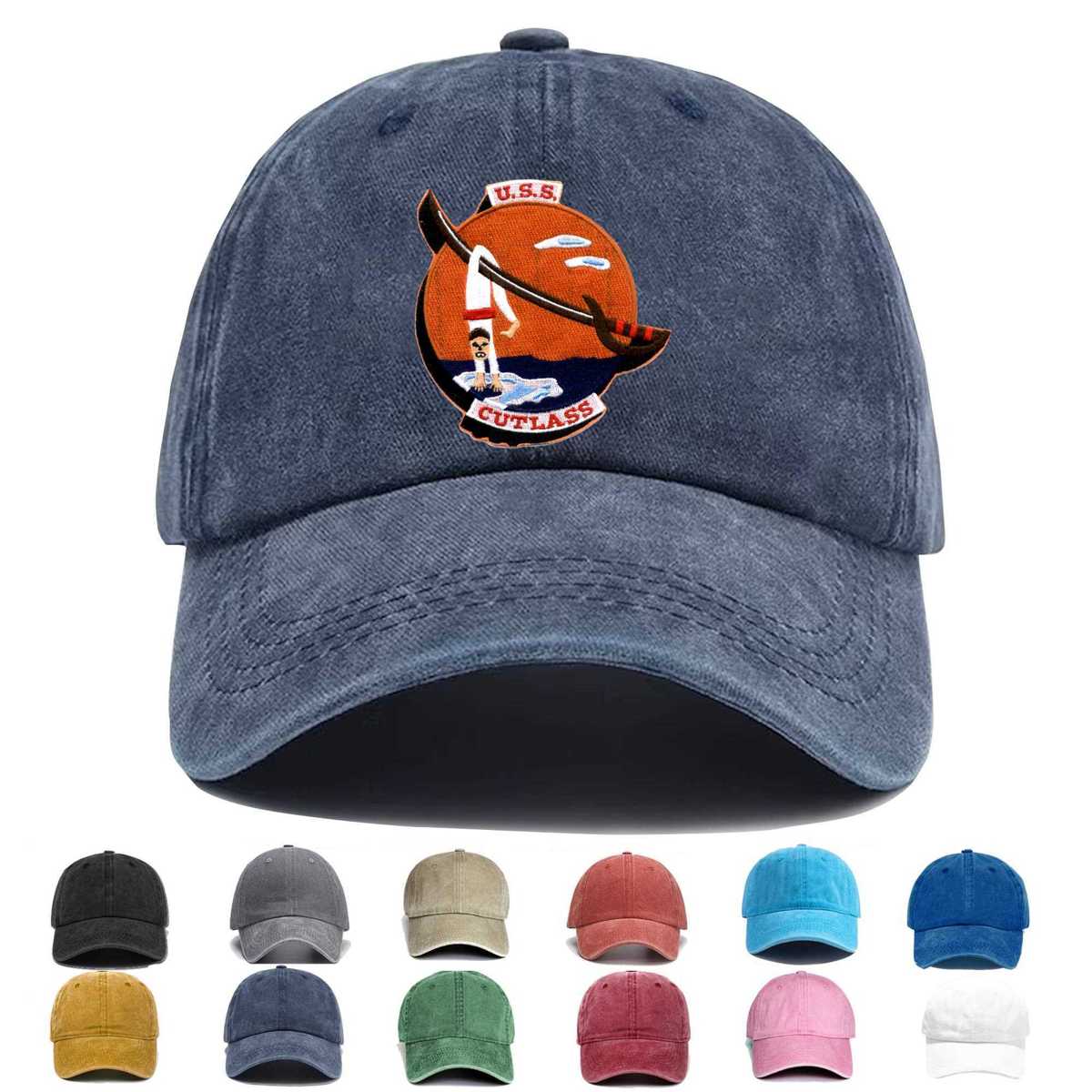 Ss 478 Uss Cutlass Version A Embroidered Hat - Custom Hat